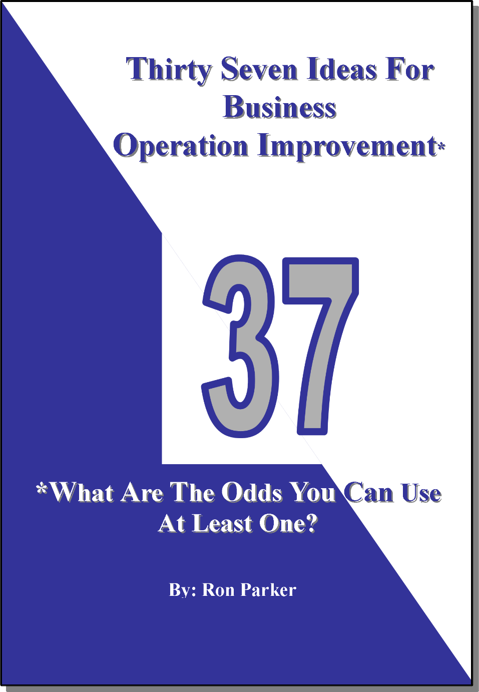 Thirty Seven Ideas For Business Operation Improvement*